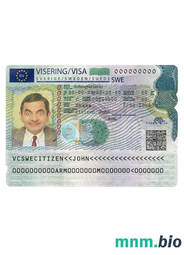 Szwecja wiza schengen przykład w PSD